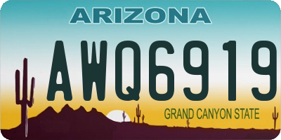 AZ license plate AWQ6919