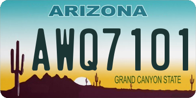 AZ license plate AWQ7101