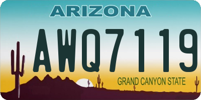 AZ license plate AWQ7119