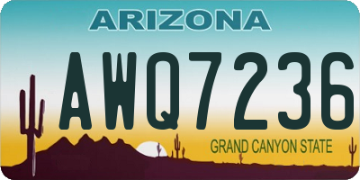 AZ license plate AWQ7236