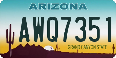 AZ license plate AWQ7351