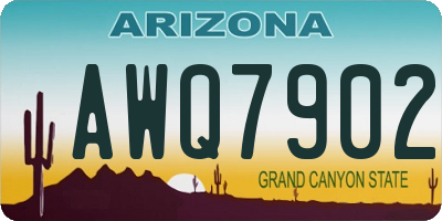AZ license plate AWQ7902