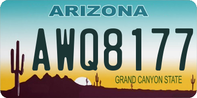 AZ license plate AWQ8177