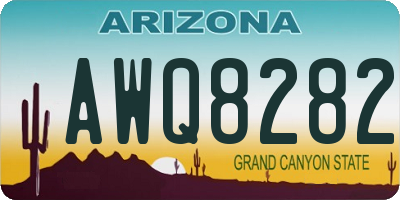 AZ license plate AWQ8282