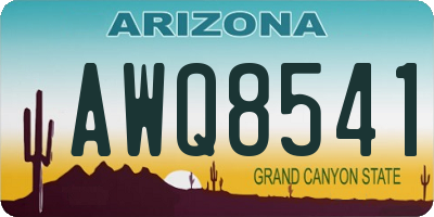 AZ license plate AWQ8541