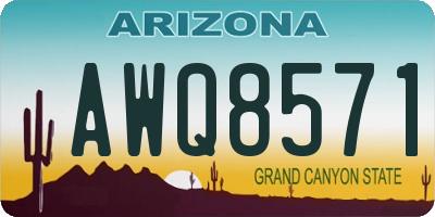AZ license plate AWQ8571
