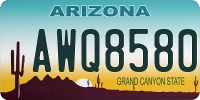 AZ license plate AWQ8580