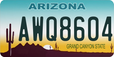 AZ license plate AWQ8604