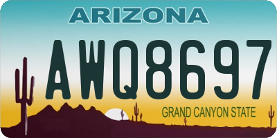AZ license plate AWQ8697