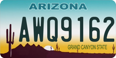 AZ license plate AWQ9162