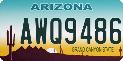 AZ license plate AWQ9486