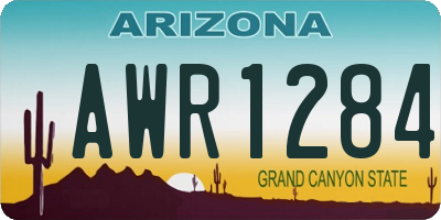 AZ license plate AWR1284