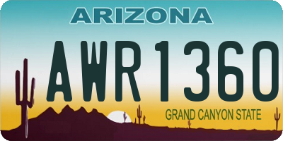 AZ license plate AWR1360