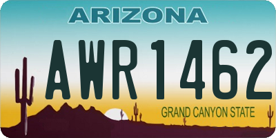 AZ license plate AWR1462