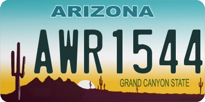 AZ license plate AWR1544