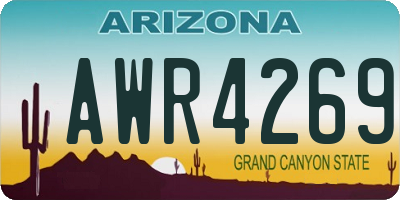 AZ license plate AWR4269