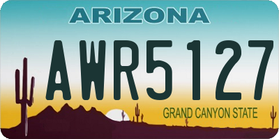 AZ license plate AWR5127