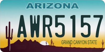 AZ license plate AWR5157