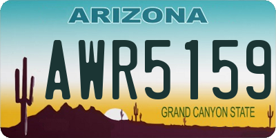 AZ license plate AWR5159