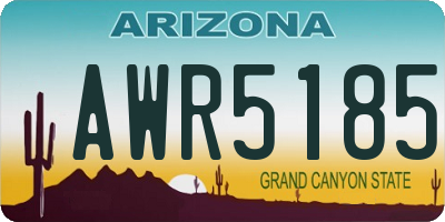 AZ license plate AWR5185