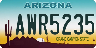 AZ license plate AWR5235