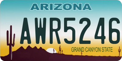 AZ license plate AWR5246