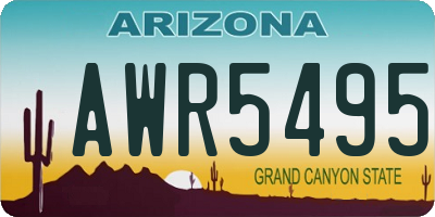 AZ license plate AWR5495