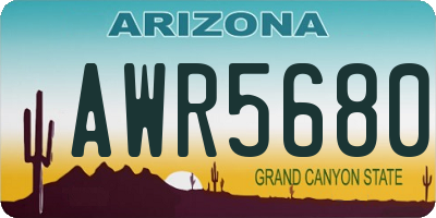 AZ license plate AWR5680