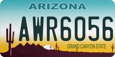 AZ license plate AWR6056