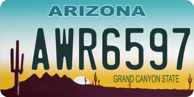 AZ license plate AWR6597