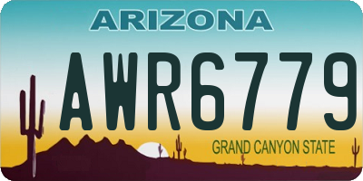AZ license plate AWR6779