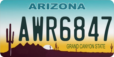 AZ license plate AWR6847