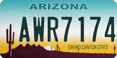 AZ license plate AWR7174