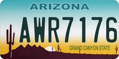 AZ license plate AWR7176