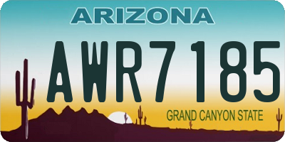 AZ license plate AWR7185