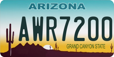 AZ license plate AWR7200