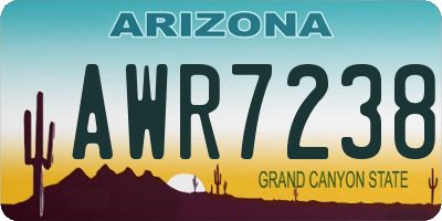 AZ license plate AWR7238
