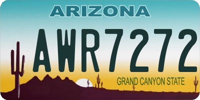 AZ license plate AWR7272