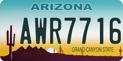 AZ license plate AWR7716