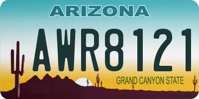 AZ license plate AWR8121