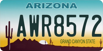 AZ license plate AWR8572