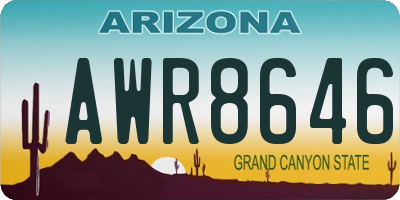 AZ license plate AWR8646
