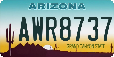 AZ license plate AWR8737