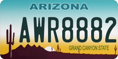 AZ license plate AWR8882