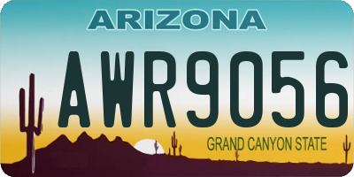 AZ license plate AWR9056