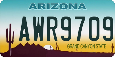 AZ license plate AWR9709