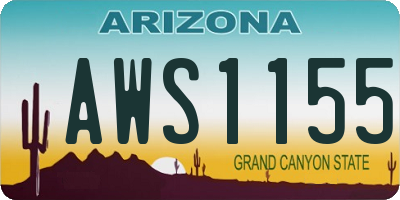 AZ license plate AWS1155