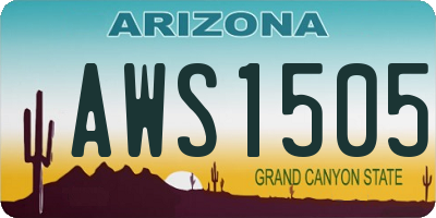 AZ license plate AWS1505