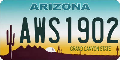 AZ license plate AWS1902