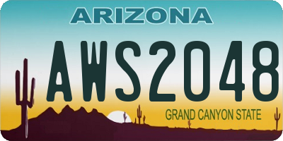 AZ license plate AWS2048